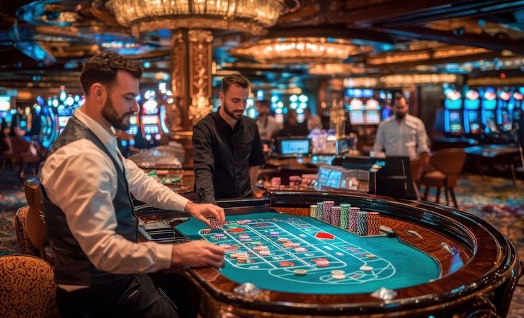 Pengguna menikmati permainan slots di perangkat mobile dengan akses mudah dan responsif
